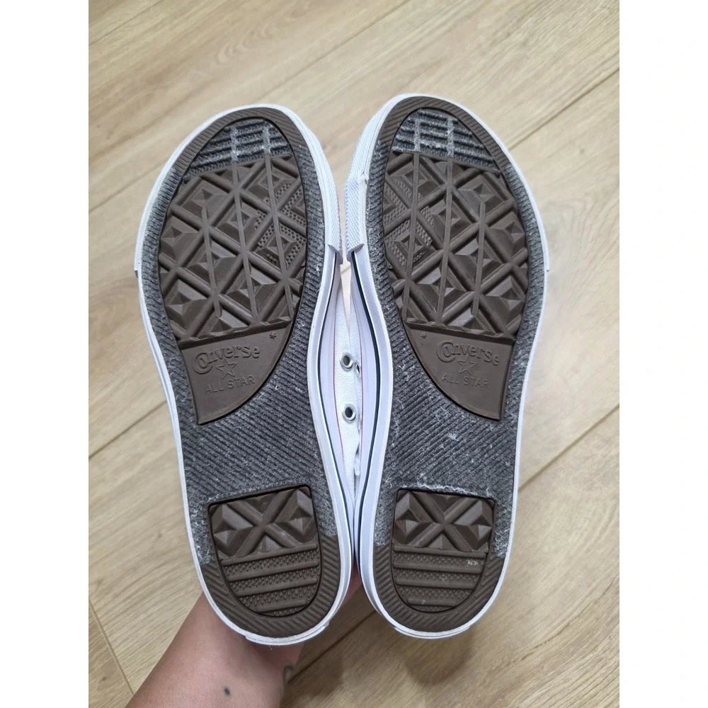 Converse Chuck Taylor All Star Shoes Sneaker White Canvas Big Kids Youth Size 3